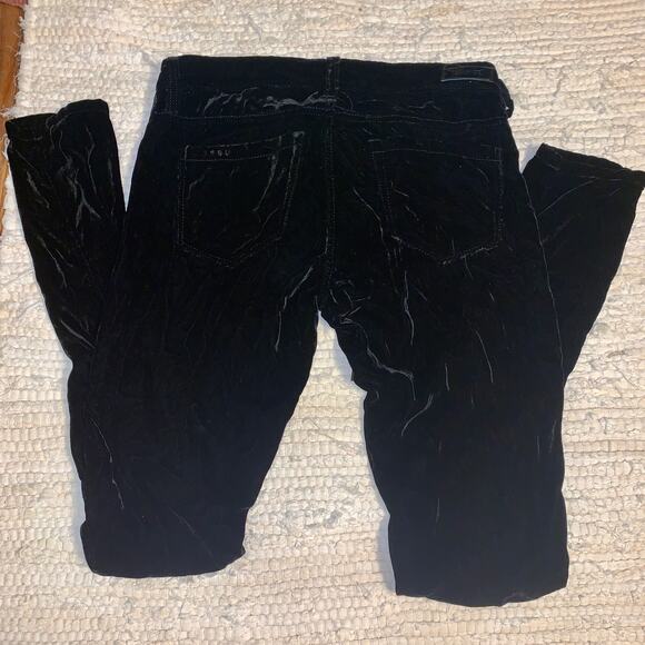 NWT BLANK NYC  BLACK VELVET SKINNY "SPRAY ON" LEGGING JEANS 26 - Picture 3 of 9
